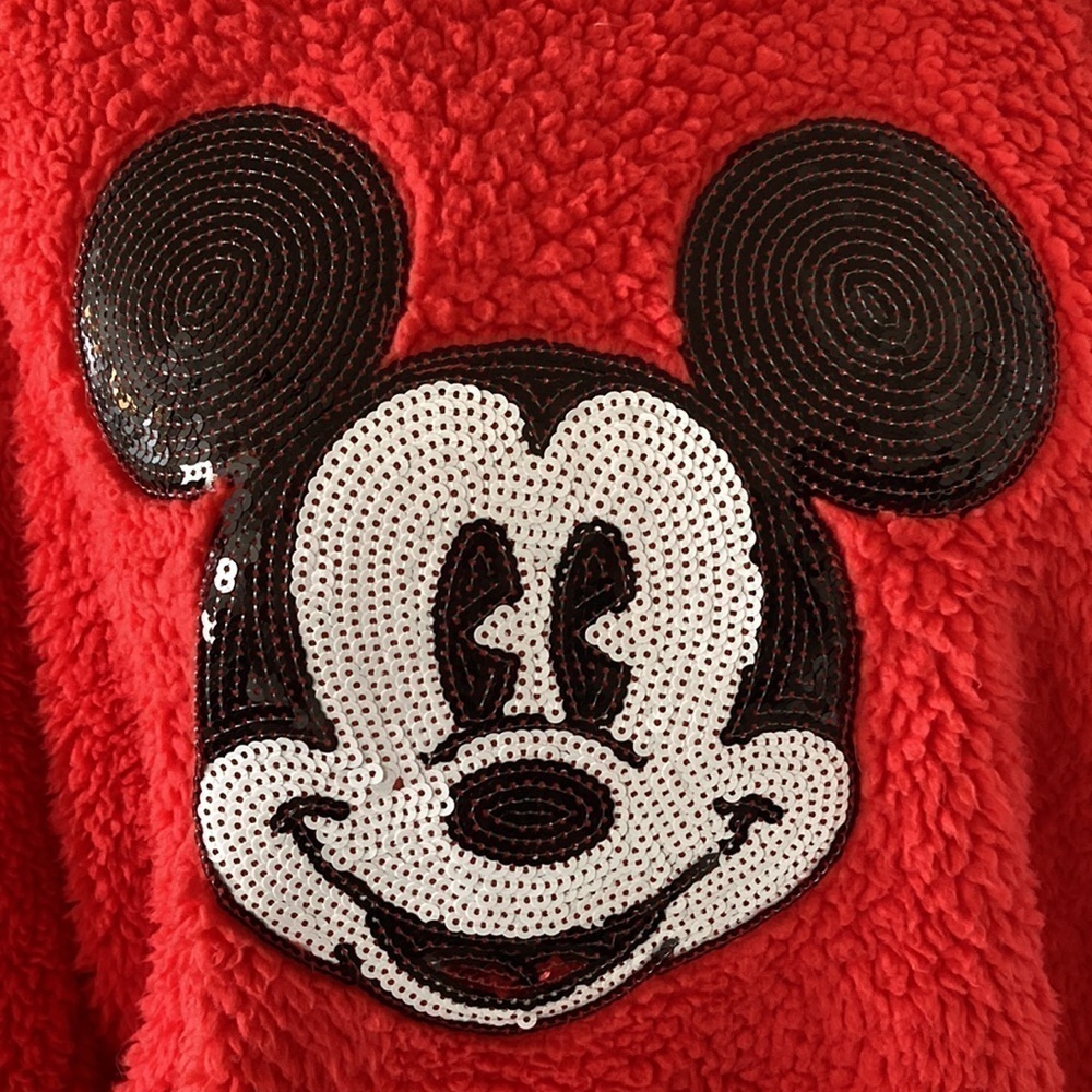 Disney Mickey Mouse medium top red fuzzy - Picture 2 of 11